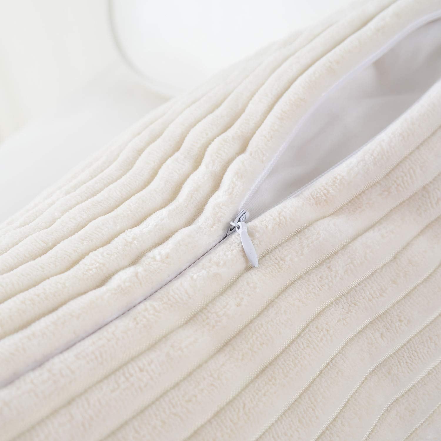 MERNETTE- Funda de cojín de pana, suave, decorativa, cuadrada, para decoración del hogar, para sofá, cama, silla