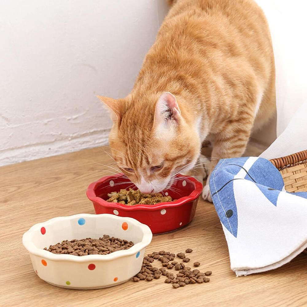 Comedero para mascotas Tazón para gatos Tazón de cerámica de un solo tazón Estante Mesa de comedor Vajilla para gatos Tazón de comida para gatos