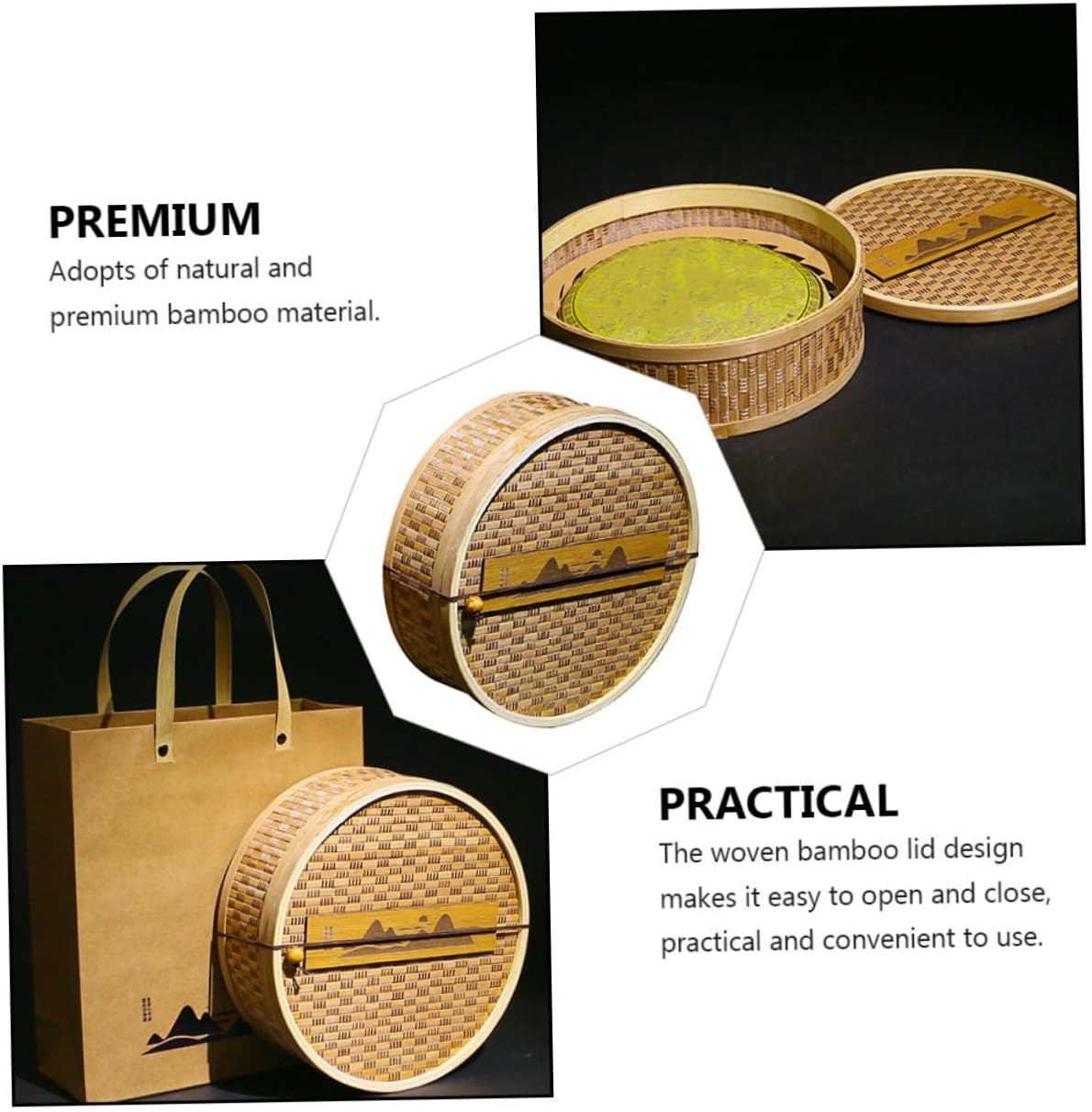 Caja de pastel de té, soporte de madera para bolsitas de té, organizador de hojas de té, estuche para alimentos secos, soporte de madera,
