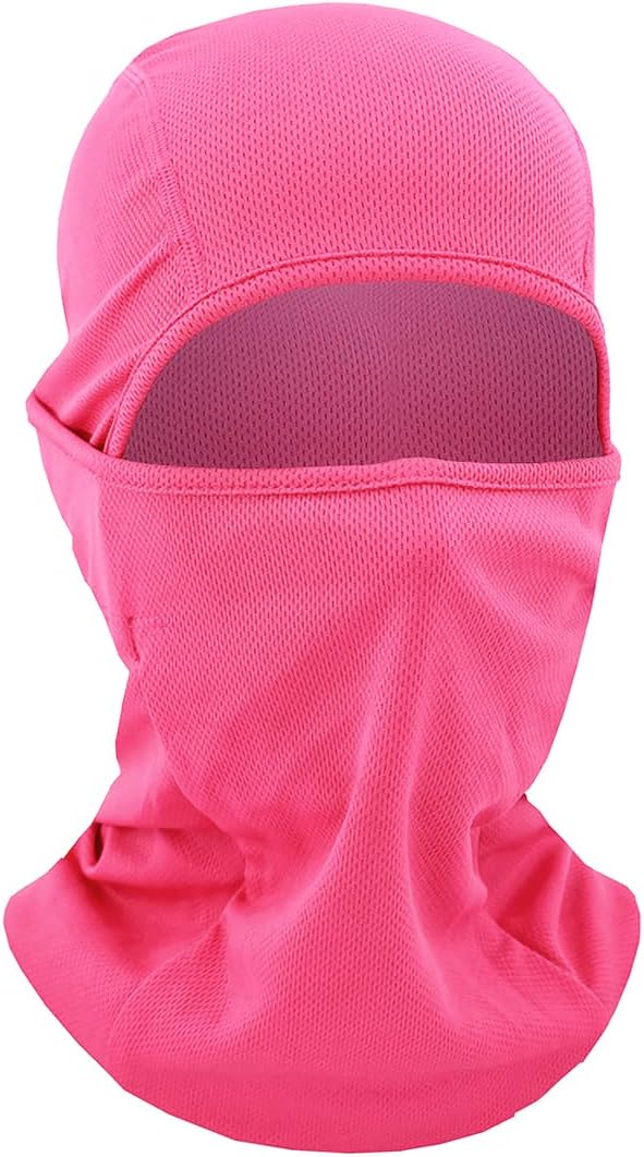 Pasamontañas, máscara facial completa de invierno para hombres y mujeres, esquí, snowboard, motocicleta, protección UV (rojo rosa)