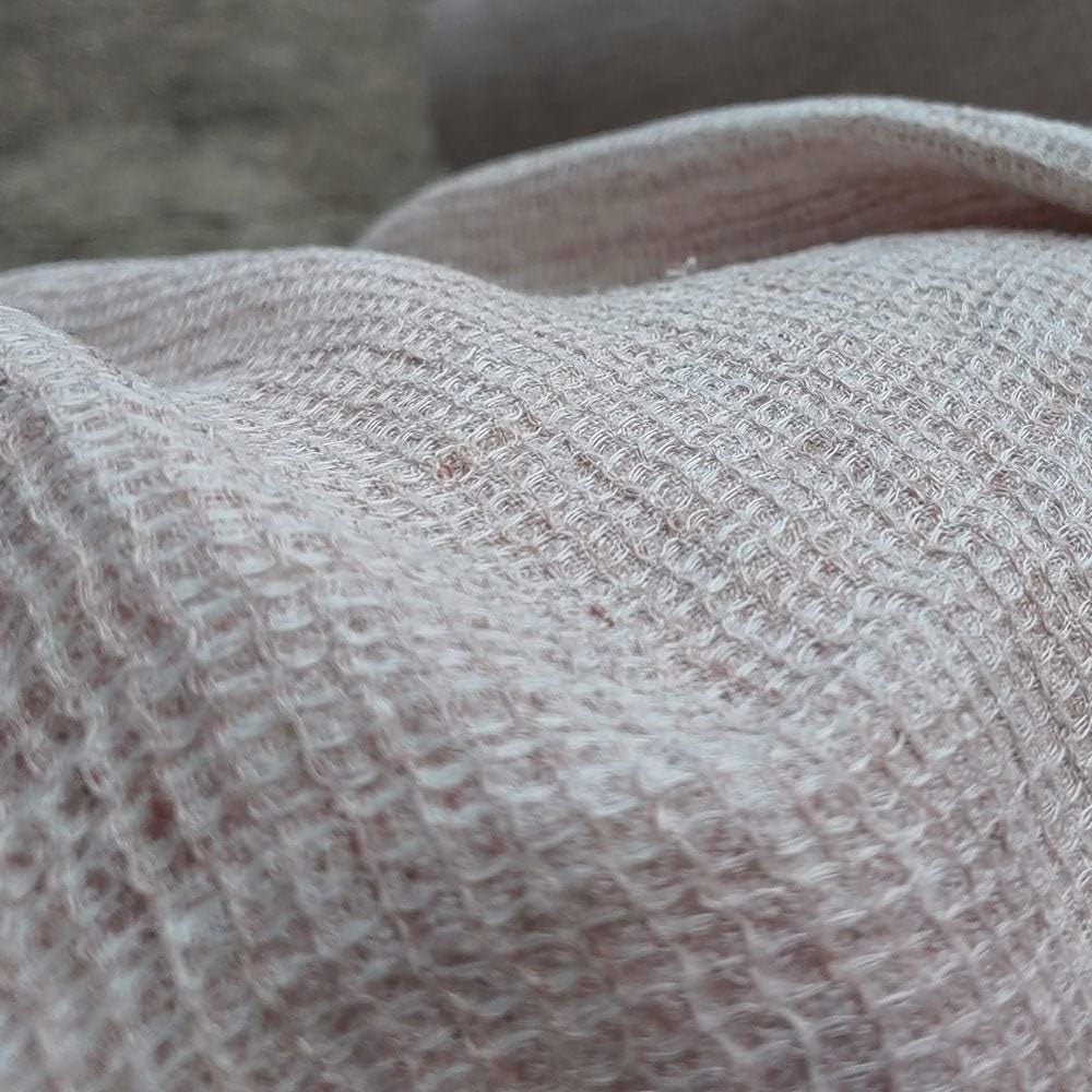 Tela de tweed de lino azul oscuro  Material de tejido texturizado, perfecto para manualidades y decoración del hogar