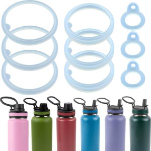 Thermoflask – Junta de botella de agua de repuesto para tapa de botella de agua aislada de acero inoxidable de 24 oz40 onzas, 3 juegos de juntas de Thermoflask – Junta de botella de agua de repuesto para tapa de botella de agua aislada de acero inoxidable de 24 oz40 onzas, 3 juegos de juntas de