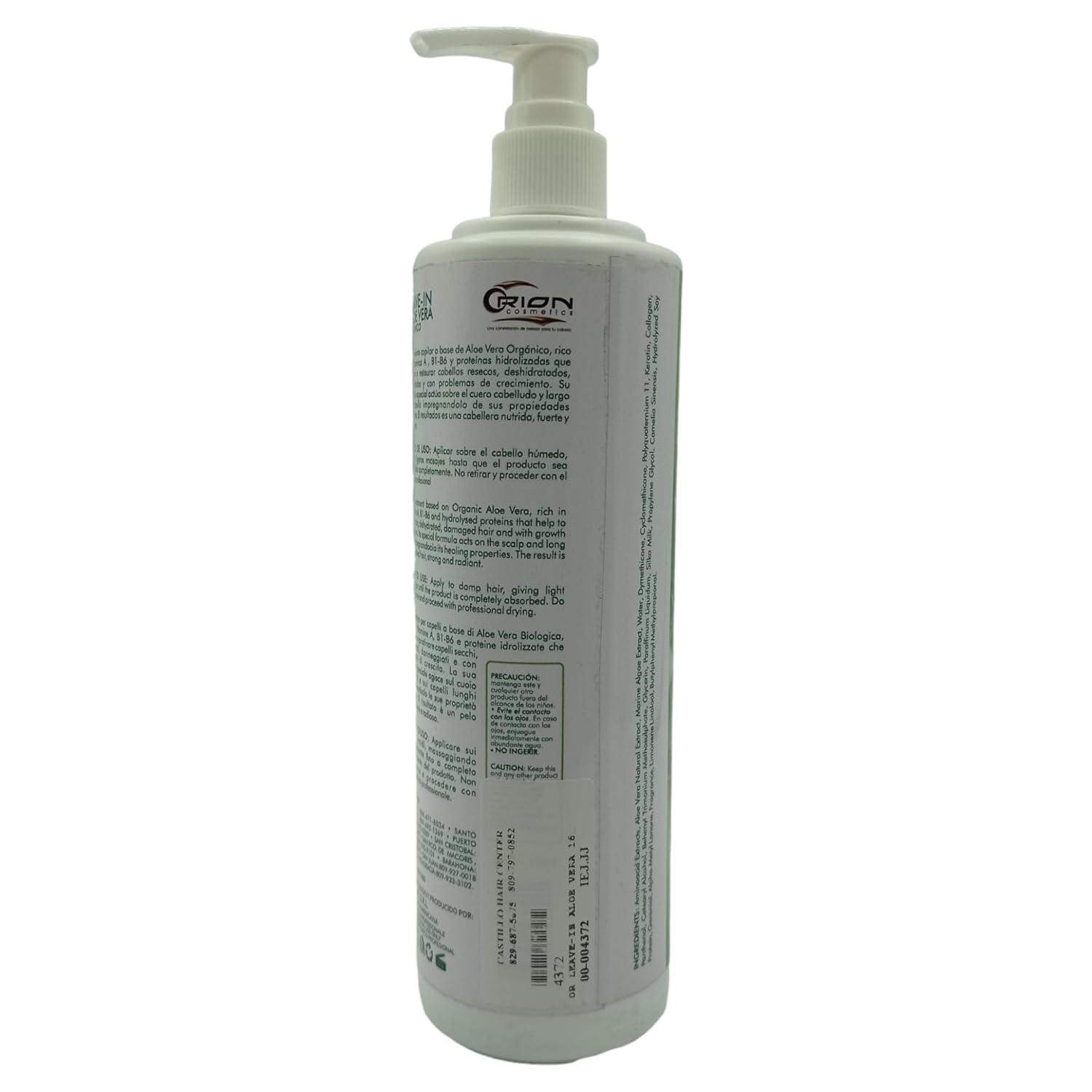 Aloe Vera orgánico sin enjuague – restaura – nutre – suaviza – estimula – desenreda – fortalece -16oz