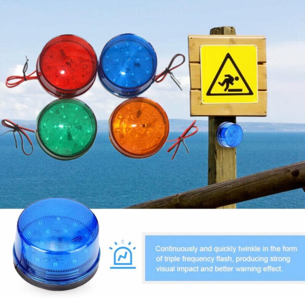 RUNAAJA – 2 luces LED estroboscópicas de 12 V color verde, alarma de emergencia, luz intermitente, lámpara de señal, alarma de seguridad para coche,