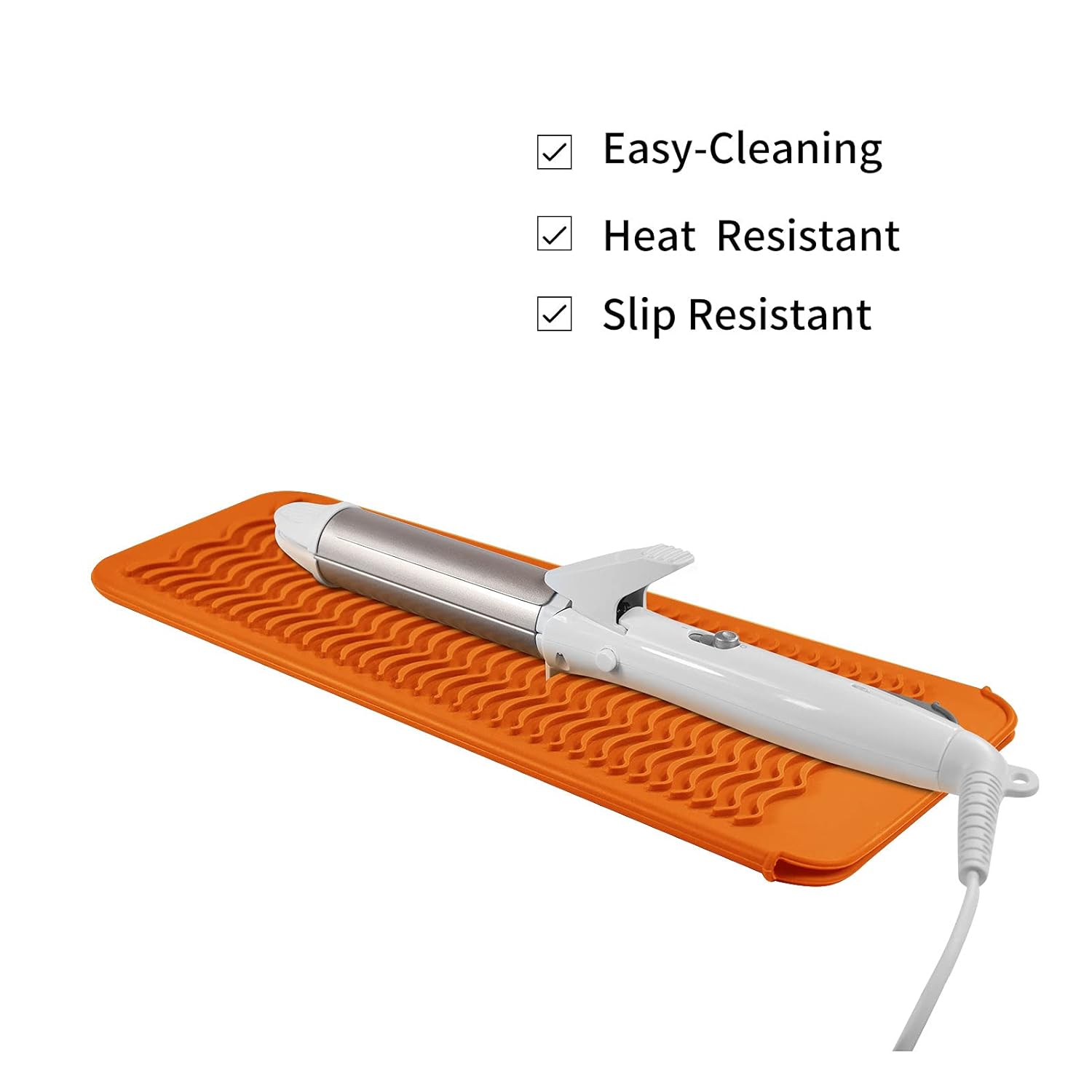 Alfombrilla de silicona resistente al calor para alisadora de pelo, plancha de prensado, rizador de pelo, varita para rizar, plancha plana, plancha