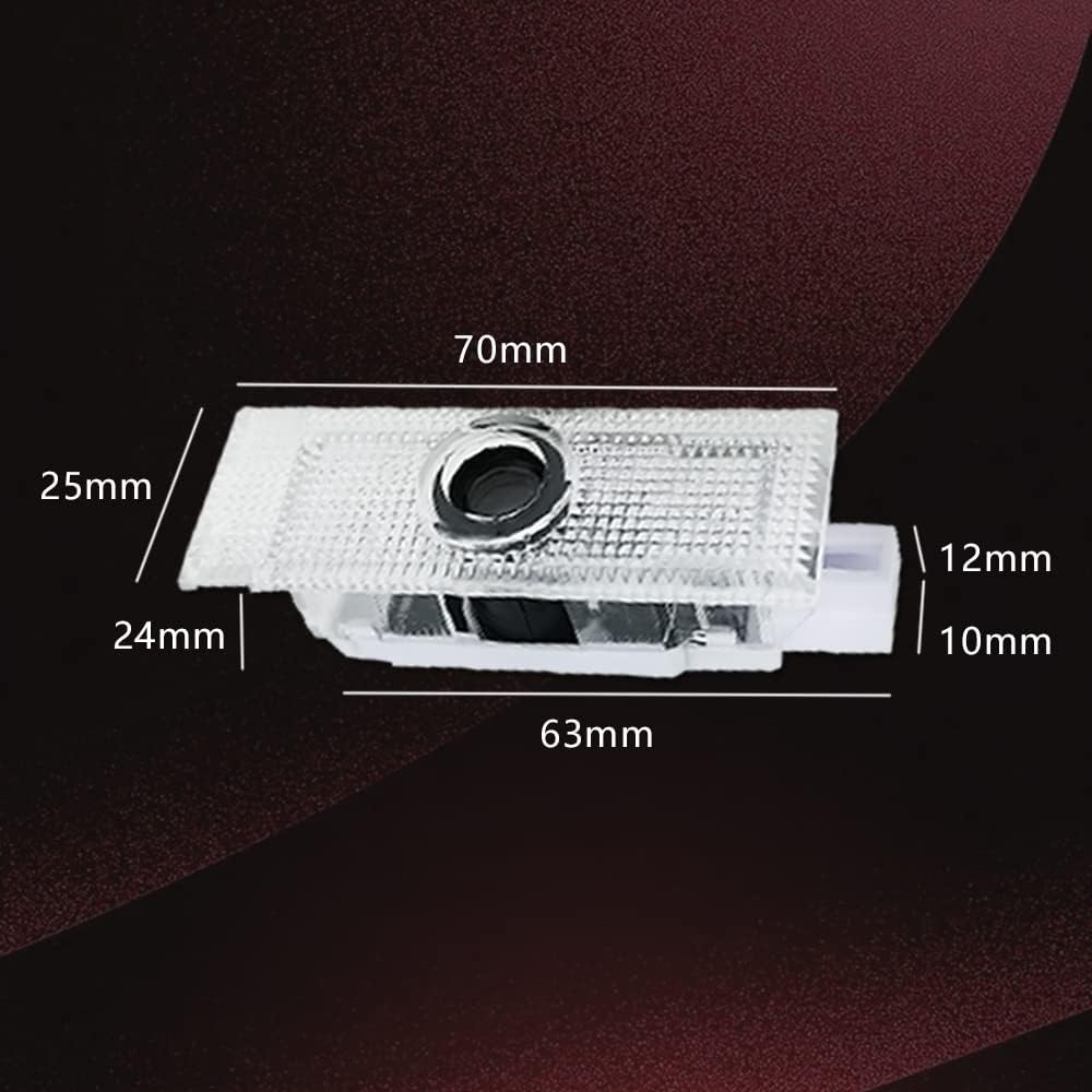 2 luces con logotipo de bandera estadounidense para puerta de automóvil, compatibles con Challenger 2015-presente de cortesía LED de sombra