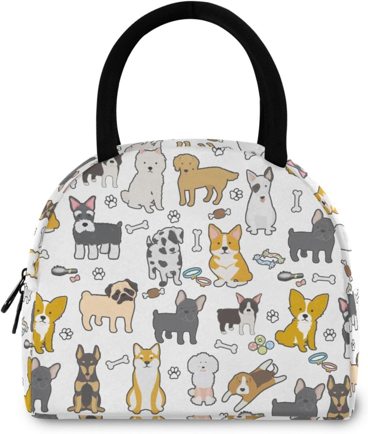 CBBYY Bolsa de almuerzo para perros para mujer, reutilizable, aislada, bonita bolsa de almuerzo para adultos y estudiantes, a prueba de fugas,