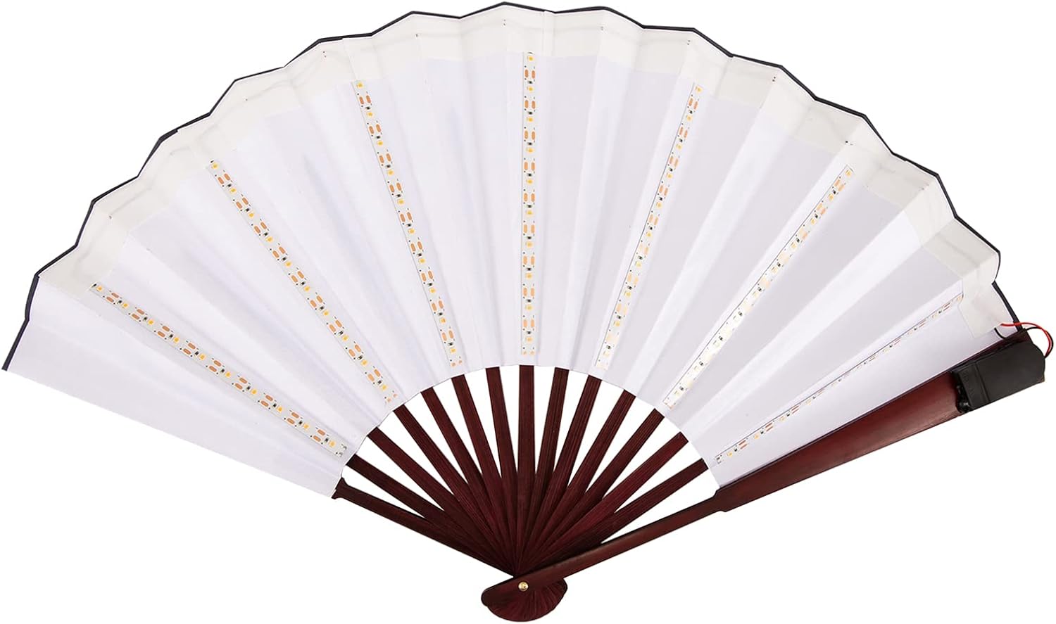 Ventilador plegable LED, ventilador de iluminación, ventilador rave con LED, ventilador de mano LED, espectáculo de actuación en escenario, luz