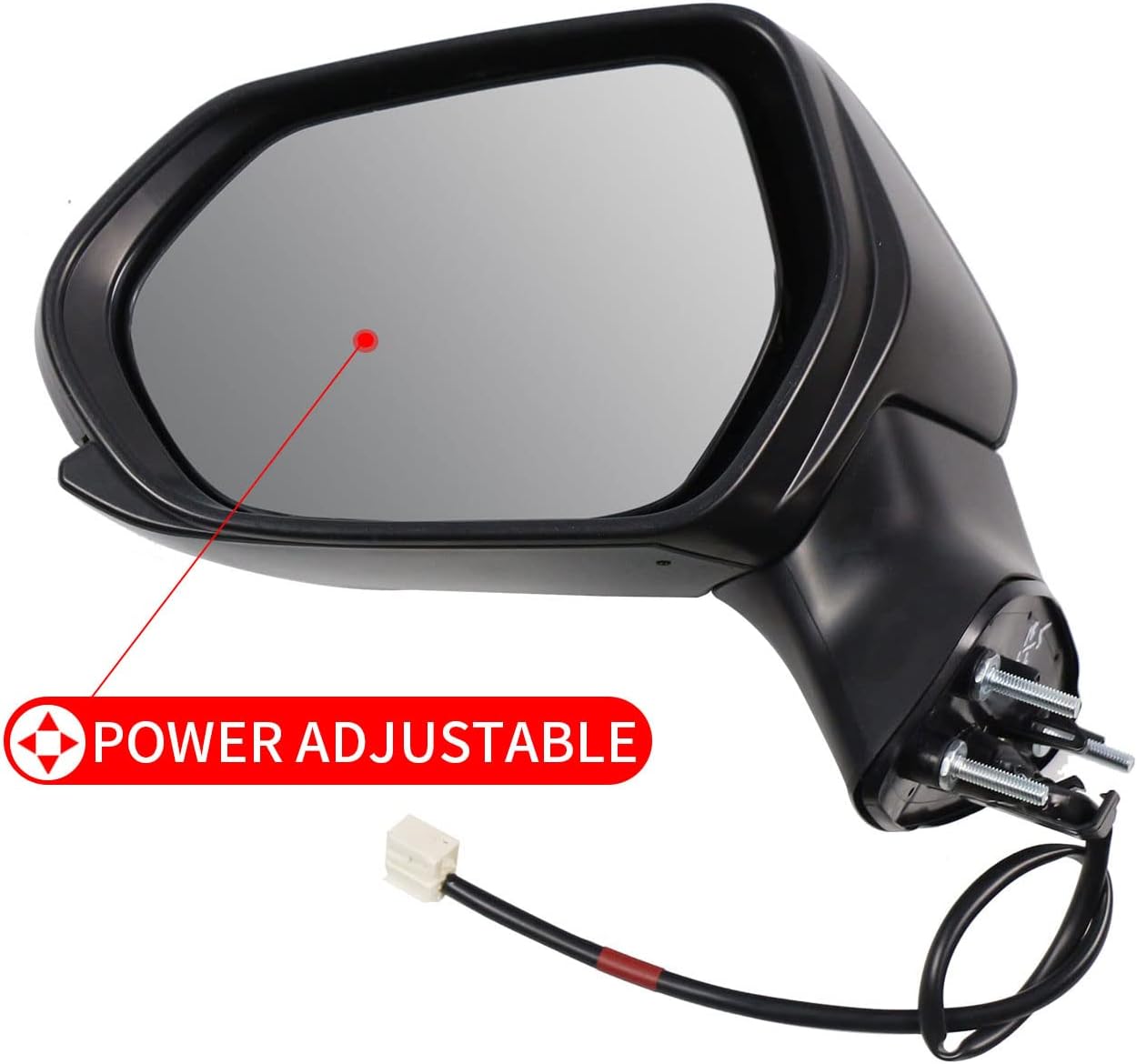 Marretoo Conjunto de espejo lateral para Toyota Camry lado del conductor 2018 2019 2020 2021 2022 2023  Potencia  Acabado brillante  No calentado