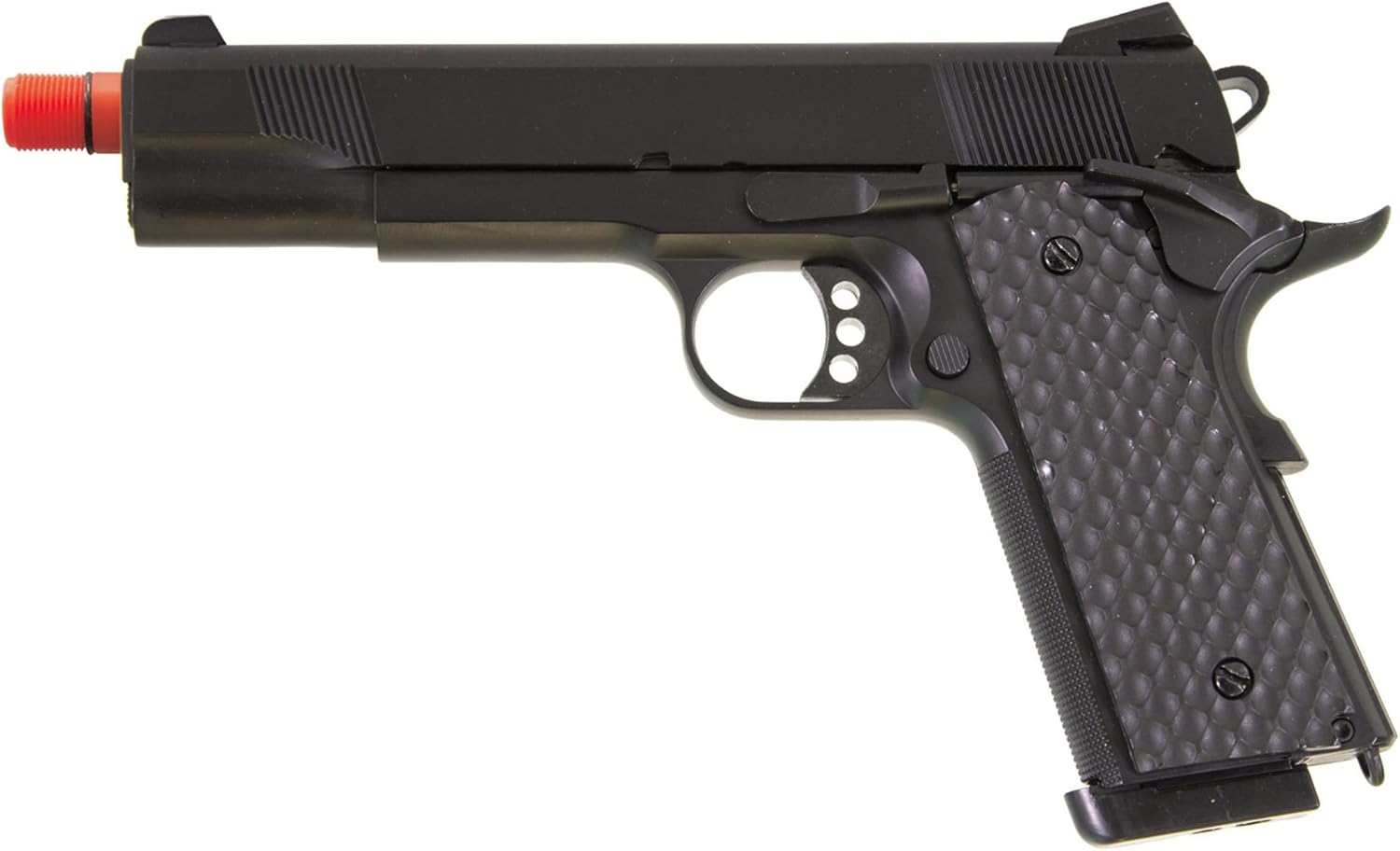 GoldenBall Raven Airsoft MEU – Pistola de aire comprimido de gas verde, carcasa de CO2 negra y resorte incluidos