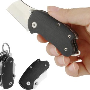 Cuchillo de bolsillo plegable pequeño, mango G10, pequeño cuchillo EDC de hoja de 1.8 pulgadas con abrebotellas, herramienta EDC perfecta para Cuchillo de bolsillo plegable pequeño, mango G10, pequeño cuchillo EDC de hoja de 1.8 pulgadas con abrebotellas, herramienta EDC perfecta para