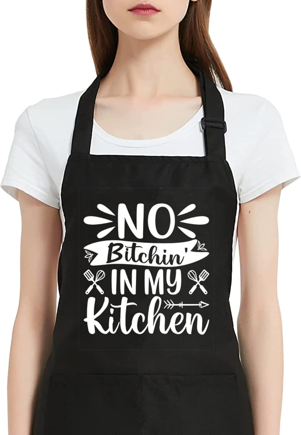 BAIJEN Delantales para mujer con bolsillos  28 x 33 pulgadas  Para cocinar, hornear, cocina, chef, delantal para hombre
