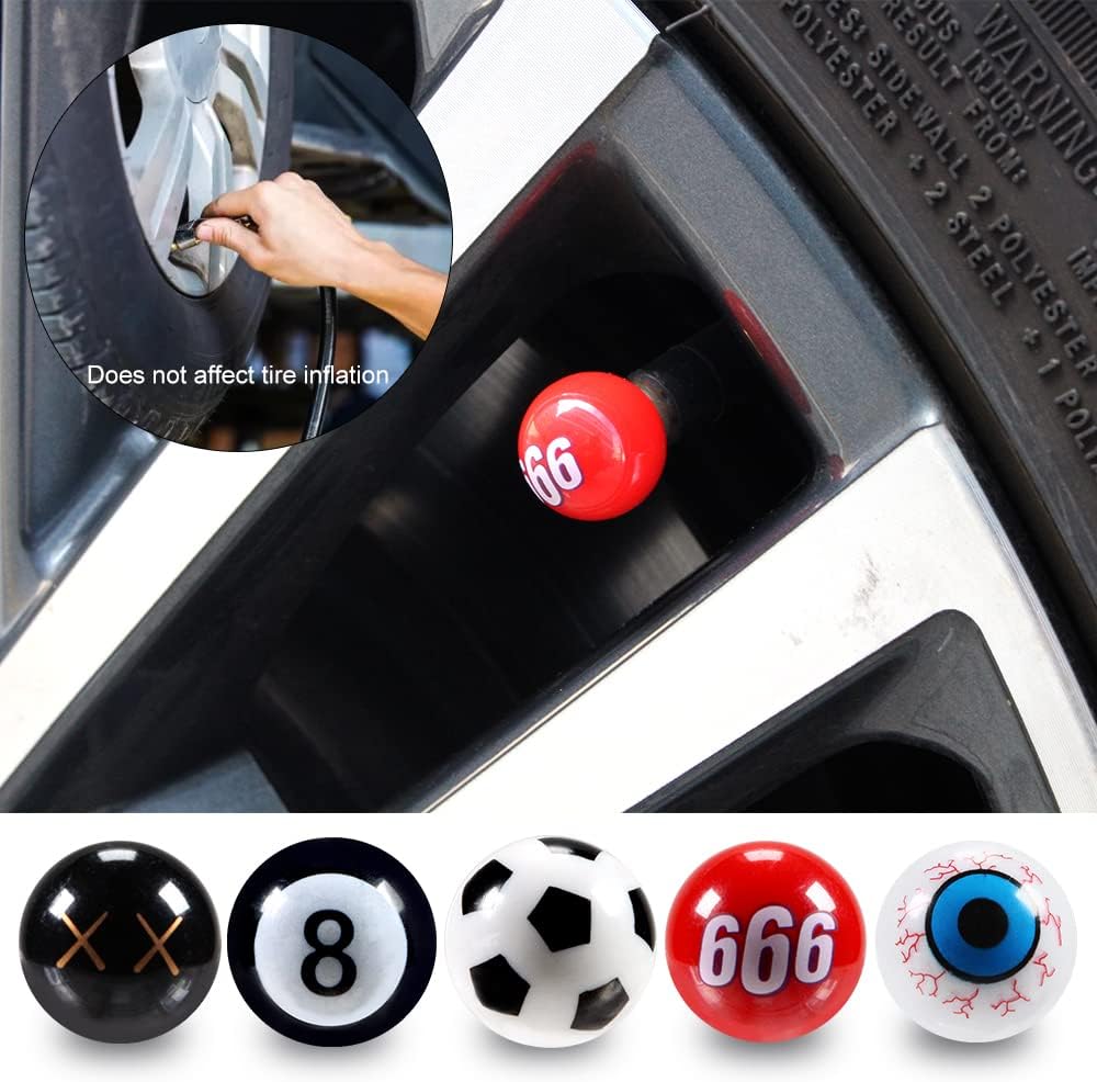 48 tapas universales para válvula de neumático de automóvil, divertidas tapas de vástago de válvula de rueda para automóvil, camión, SUV,