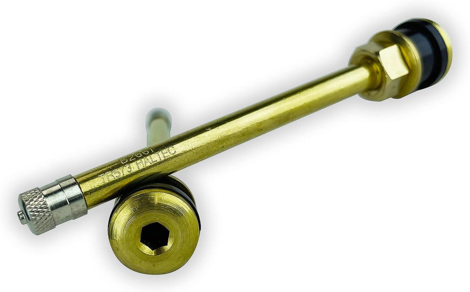 Haltec Twenty Five TR573A – Vástagos rectos de válvula de latón para camiones y autobuses de 4 38 pulgadas para ruedas de 22.5 y 24.5 con orificios