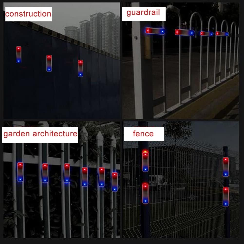 Aolyty Luz de advertencia solar, luz LED intermitente, impermeable, luz de seguridad alimentada por energía solar, paquete de 2 para conducción