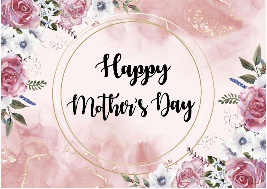 Hadokenn Telón de fondo para el Día de la Madre Feliz Día de la Madre Fondo de fotos para el Día de la Madre Decoración de Fiesta Banner Suministros