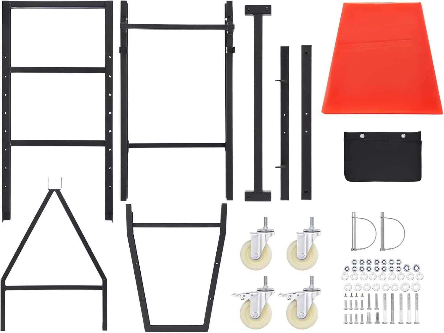 VEVOR Enredadera automotriz superior, con altura ajustable de 49.6 a 75.6 pulgadas, capacidad de 400 libras, 4 ruedas giratorias, enredadera