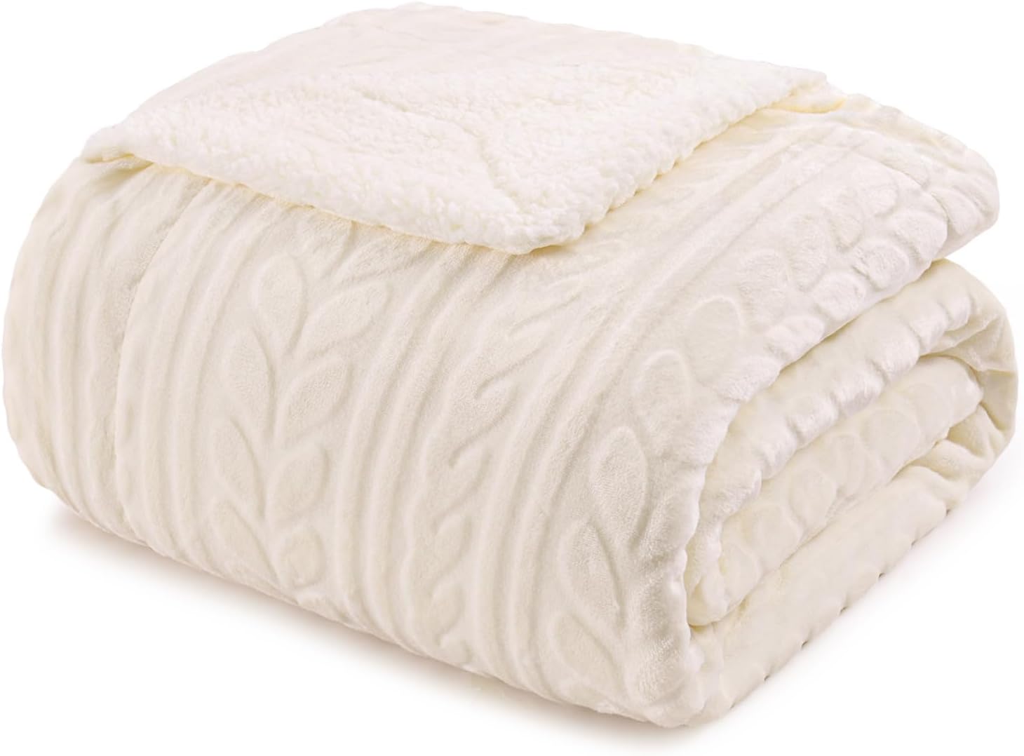 Exclusivo Mezcla Manta de cama de forro polar Sherpa de tamaño individual, mantas cálidas de terciopelo reversible para cama, sofá, 90 x 66