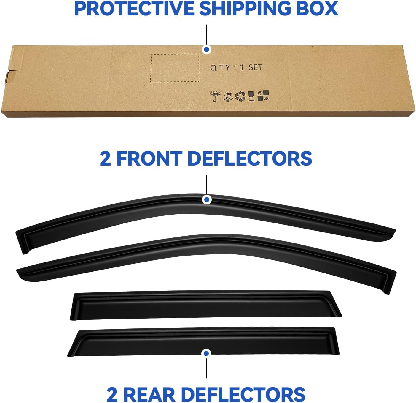Protectores de lluvia de ventana para Jeep Grand Cherokee 2011-2021, viseras de ventilación de ventana, deflectores de viento para Grand Cherokee