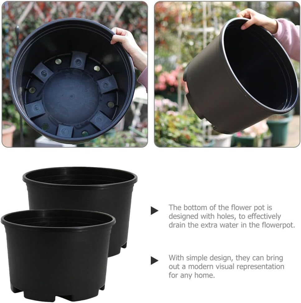 COHEALI 2 macetas de plástico para plantas de vivero, macetas de plántulas de flores para esquejes de trasplante con agujeros de drenaje para