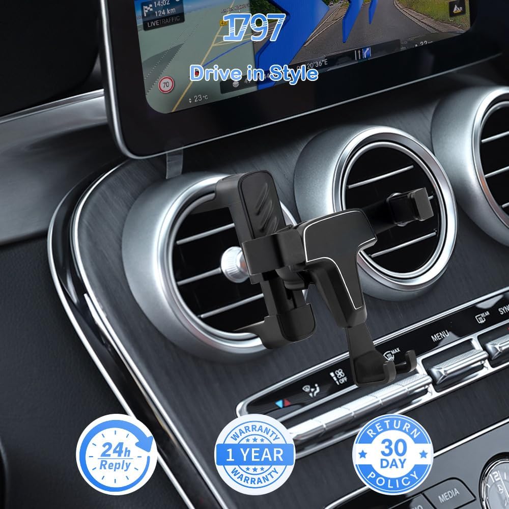 1797 Soporte de montaje de teléfono para Mercedes Benz Mini Cooper salida de aire redonda CLA CLS GLA GLB GLC ABC E Class Accesorios compatibles con