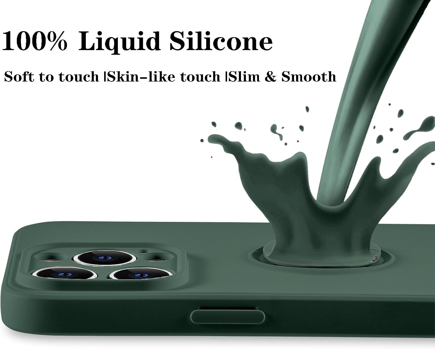 Uioeua – Funda compatible con iPhone 13 Pro Max con soporte de anillo magnético para automóvil, funda suave de microfibra de silicona líquida de