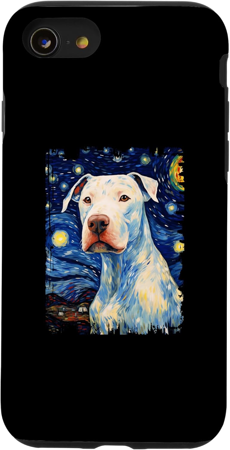 iPhone SE (2020)  7  8 Dogo Argentino Dog Starry Night Painting Dog Mom Dad Case