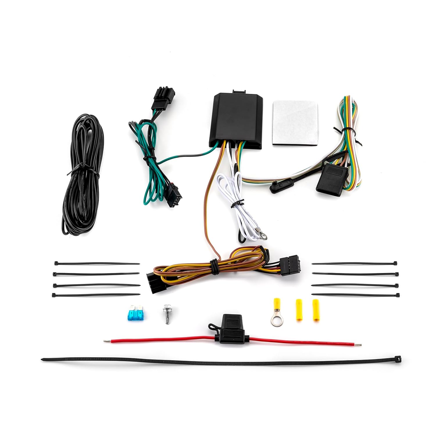 WeiSen Arnés de cableado de remolque personalizado de 4 pines compatible con Volkswagen Tiguan 2018-2023, cableado de enganche de remolque para