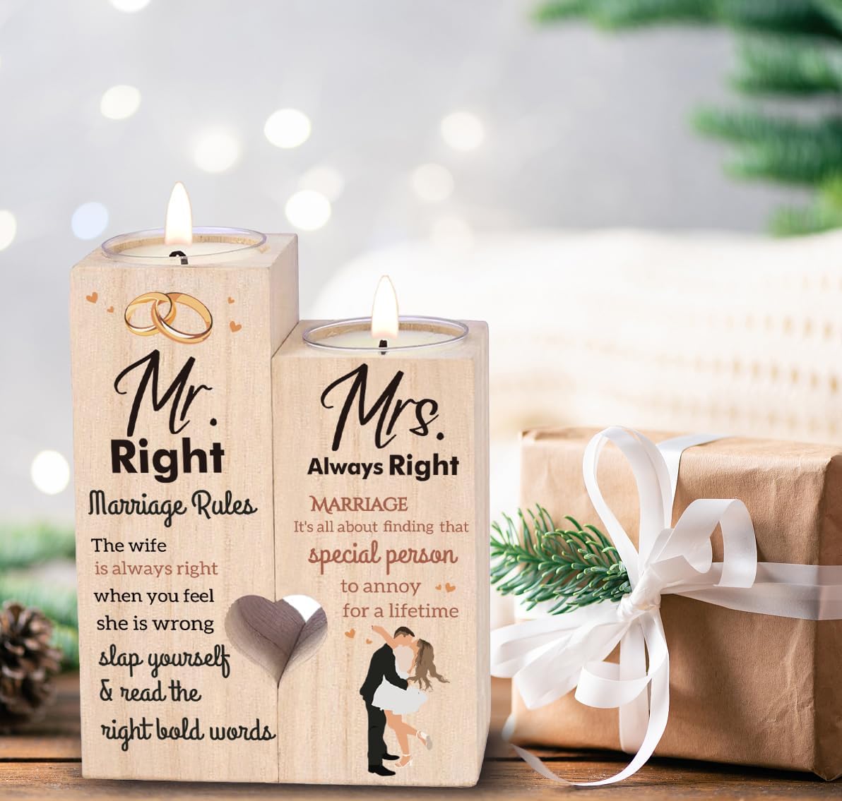 -Candelabro – Regalos de boda para parejas 2023, regalos de boda personalizados para la pareja, regalos de compromiso para parejas-Candelabro