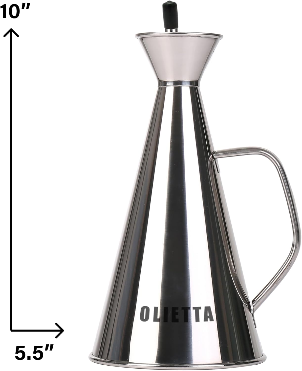 Olietta Botella de acero inoxidable antigoteo a prueba de fugas, sin ensuciar, aceite y vinagre y botella de rociador de cocina, 33.8 fl oz, 1
