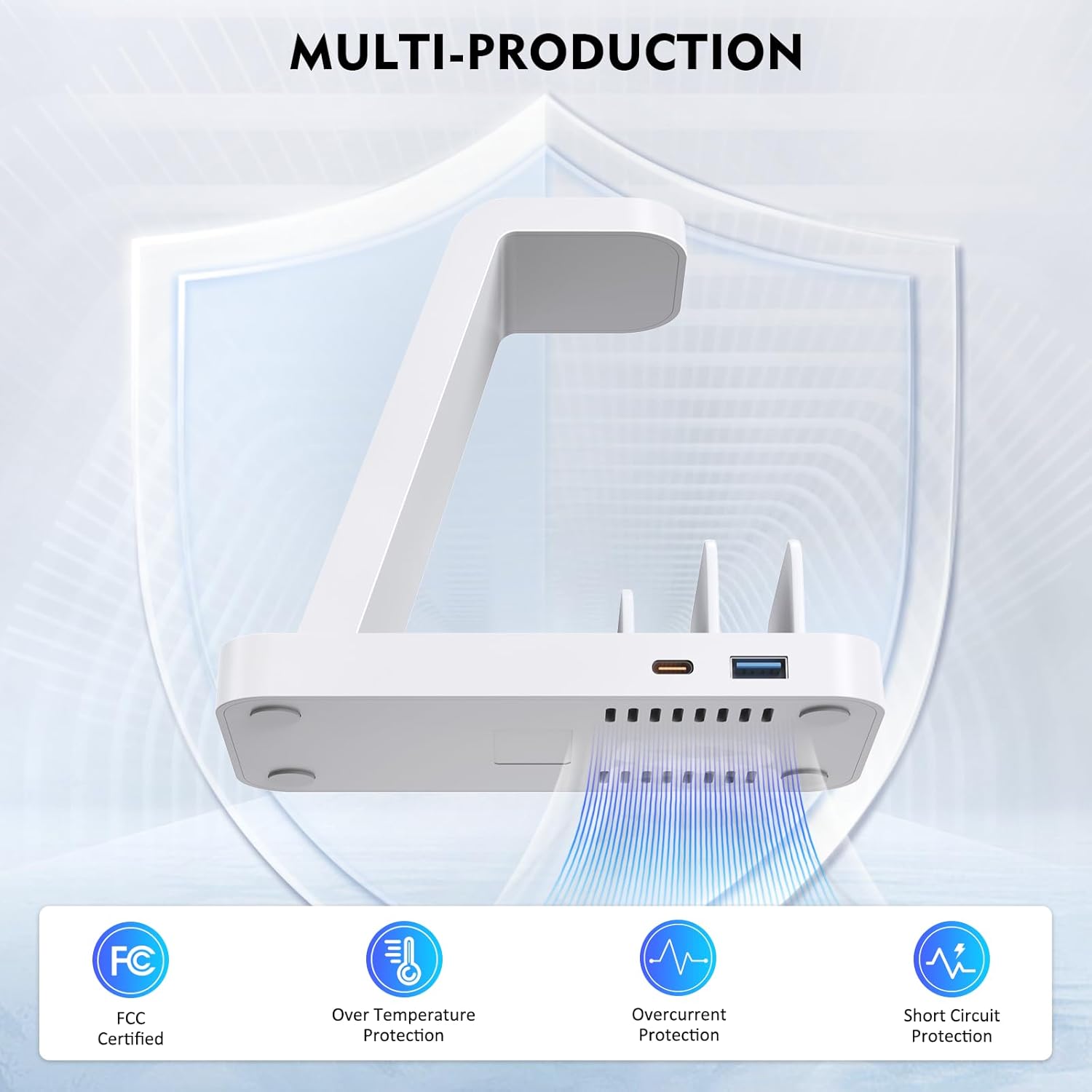 GAUOLN Cargador inalámbrico para iPhone – Estación de carga 5 en 1 para múltiples dispositivos Apple Base de carga inalámbrica rápida para iPhone 15