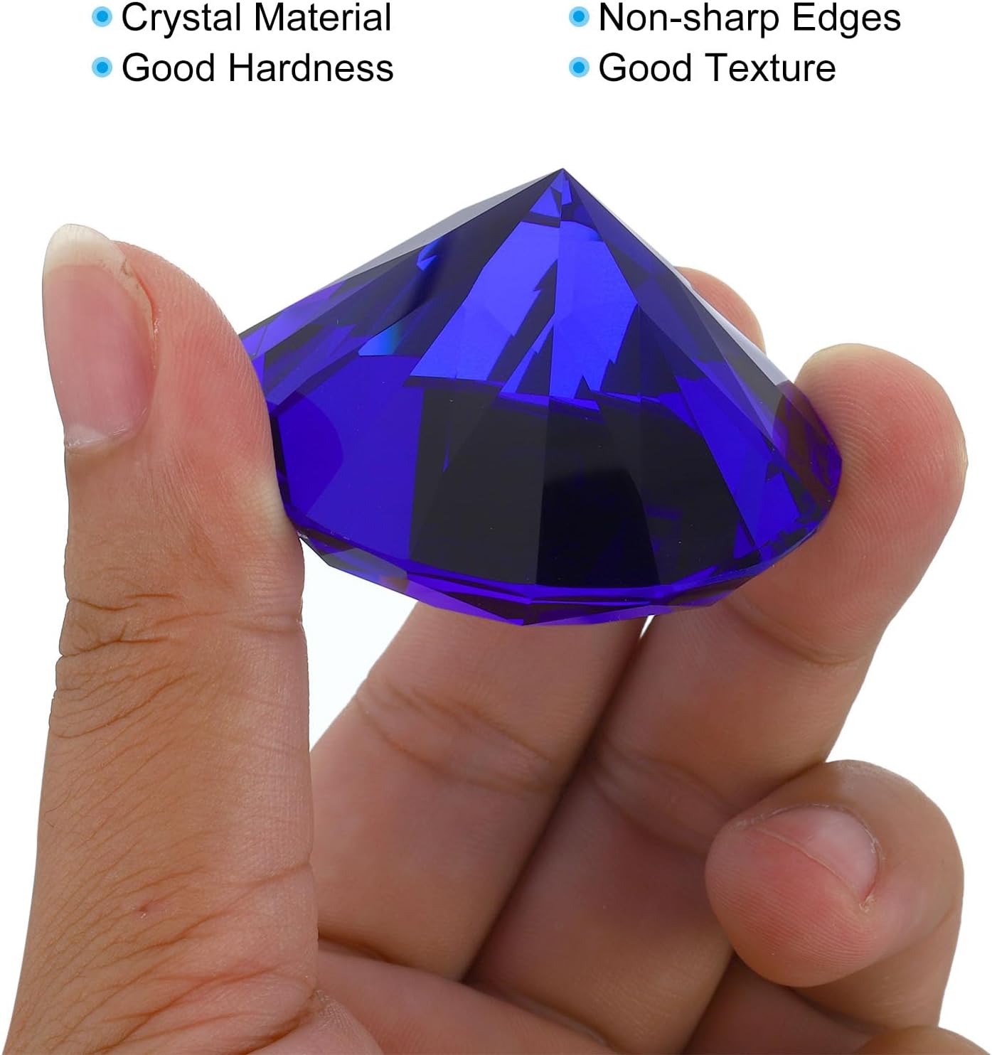 PATIKIL Pesas de papel de diamante, 1.969 in, diamantes falsos, gemas de cristal facetado, decoración de escritorio para regalos, tecnología de