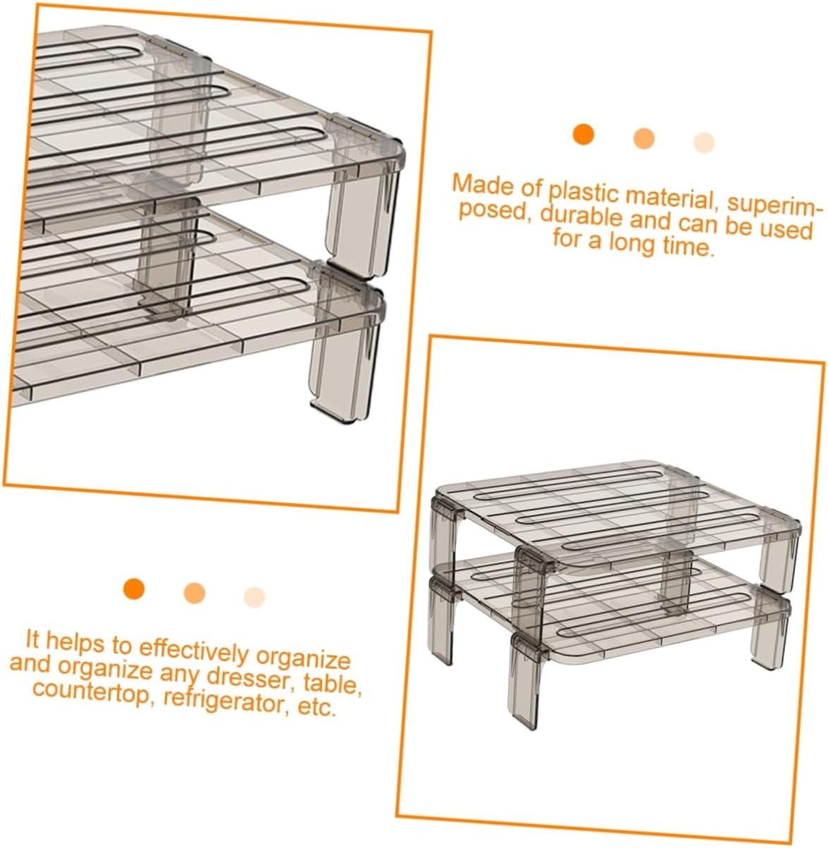 HOMSFOU Estante para refrigerador, suministros de cocina, gabinete, organizador, organizador de cocina, estante de almacenamiento, estantes de