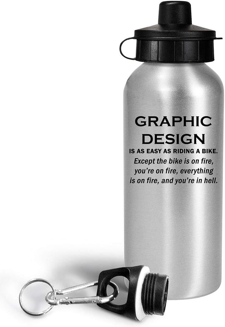 Gifts for Graphic Designer Artist Water Bottle Tumbler Drinkware – Traditional Digital Illustrator 2D 3D Fine Art Student Multimedia Funny Cute Gag