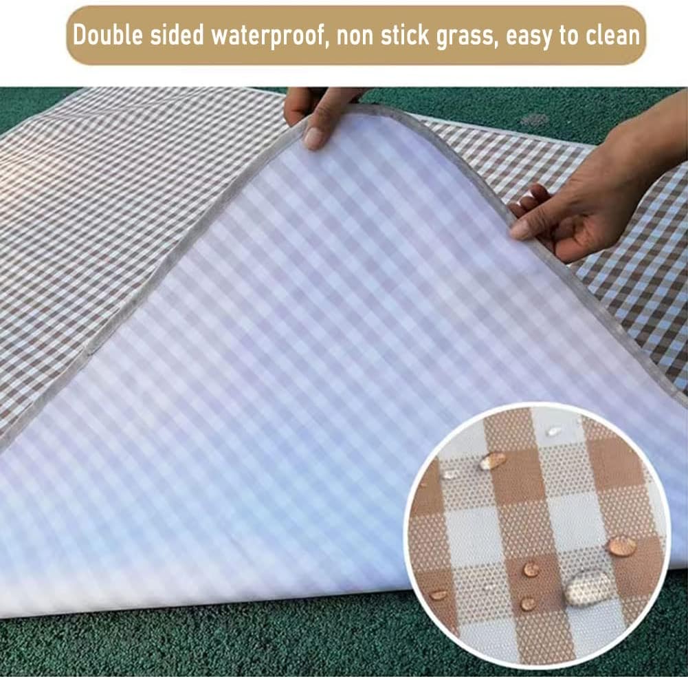 Manta de picnic extragrande para playa, 80 x 60 pulgadas, impermeable, a prueba de arena, plegable, portátil para acampar al aire libre, senderismo,