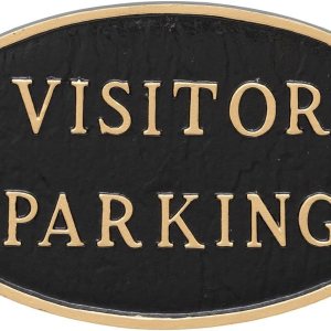 Placa ovalada de estacionamiento para visitantes para pared o césped para casa o negocio – Estacionamiento reservado – Aluminio recubierto de polvo Placa ovalada de estacionamiento para visitantes para pared o césped para casa o negocio – Estacionamiento reservado – Aluminio recubierto de polvo