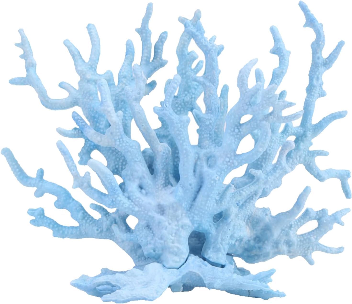 AnRui Adorno de coral para acuario, decoración de arrecife de coral, plantas de acuario artificiales, paisaje, pecera, accesorios, decoración, azul