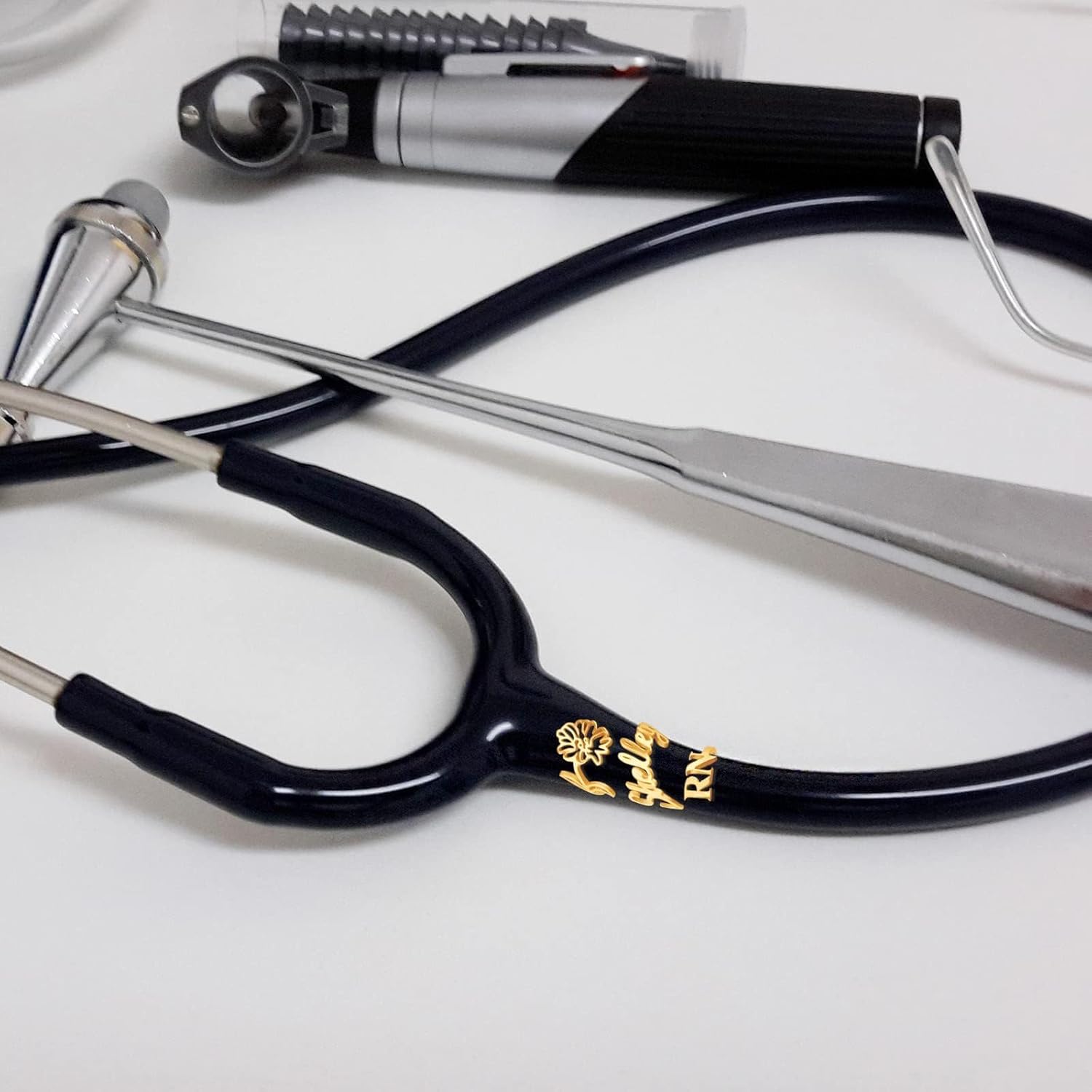 Etiqueta de nombre de estetoscopio personalizada, dijes de identificación de estetoscopio personalizados para enfermeras, médicos, asistentes