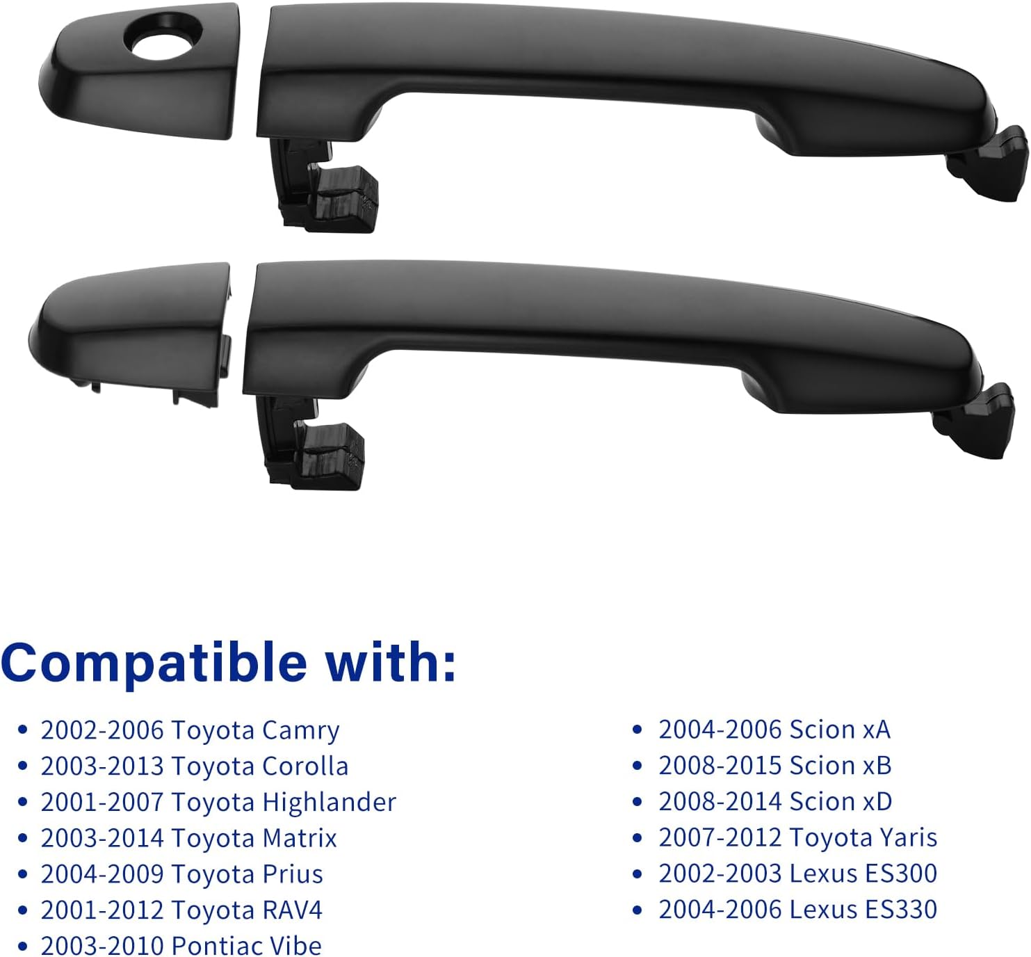 Manijas exteriores exteriores para Toyota Camry 2002-2006, Toyota Corolla 2003-2013, Toyota RAV4 2001-2012, Toyota Matrix 2003-2013, Pontiac Vibe