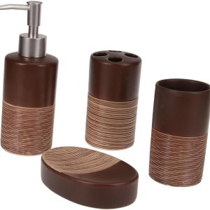 HOMSFOU 4 unids traje vaso enjuague taza ar accesorios cerámica baño jabón dispensador de baño accesorios de baño soporte de jabón de cocina soporte HOMSFOU 4 unids traje vaso enjuague taza ar accesorios cerámica baño jabón dispensador de baño accesorios de baño soporte de jabón de cocina soporte