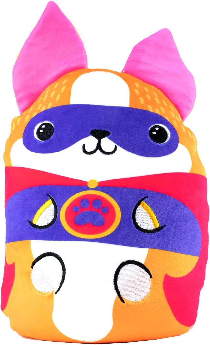 Dogs vs Squirls – Nigel – Jumbo – Peluches súper suaves y rellenos de frijoles de 8 pulgadas. Colecciónalos como mascotas de escritorio, juguetes