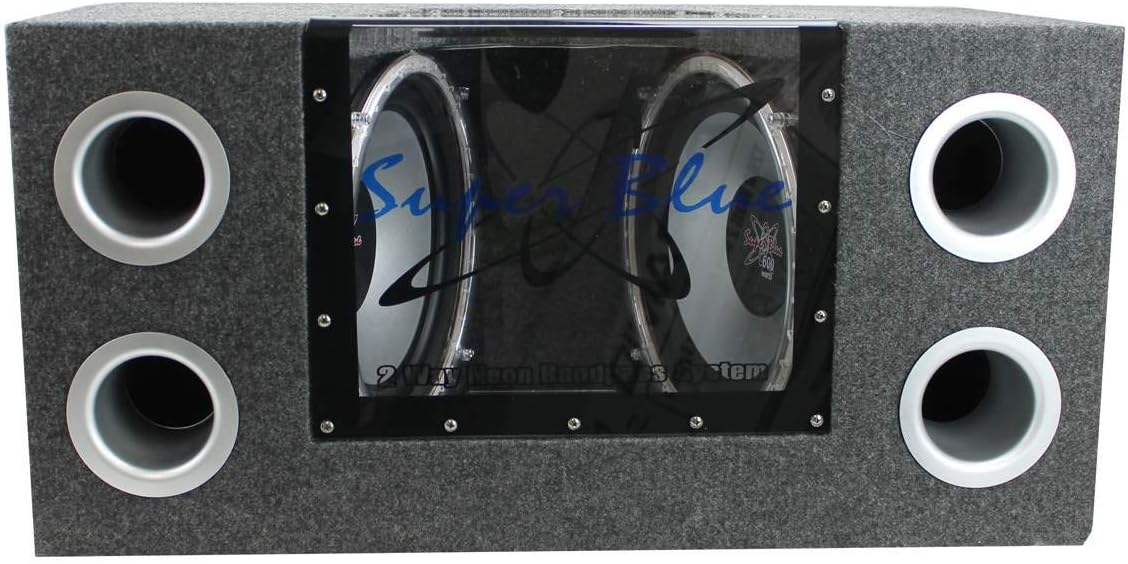 Pyramid BNPS102 – Altavoces dobles para automóvil de 10 pulgadas y 1000 W con iluminación de acento neón y 4 impedancia OHM, caja de subwoofer,