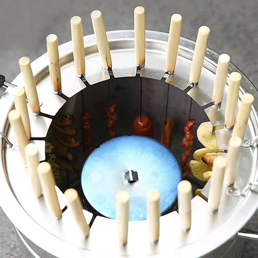 20-28 Máquina de parrilla de kebab sin humo, horno asador vertical, 5-6 minutos de rápido b aking, aceite y carbono separados, para interiores y