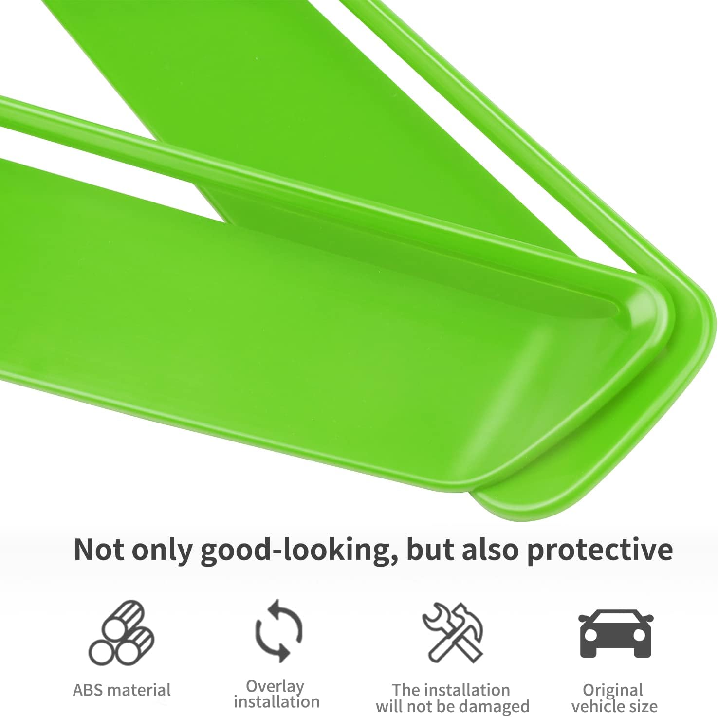 Mejiao Cubierta decorativa de ventilación de aire acondicionado para Dodge Challenger 2015-2020, color verde, 2 unidades