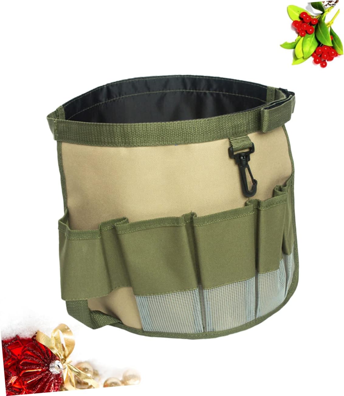 Happyyami 1 bolsa de herramientas de jardín, bolsa de cubo de jardín, bolsa de almacenamiento plegable, bolsa de almacenamiento ajustable para