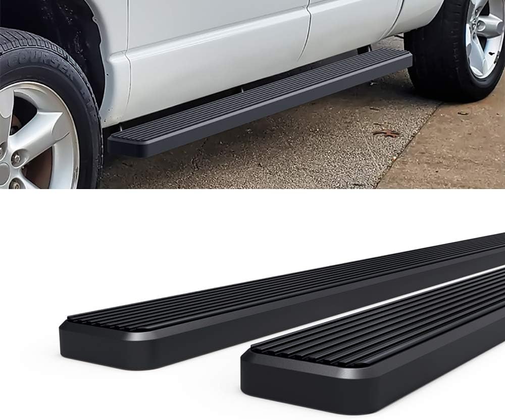 iBoard placas todoterreno para 2002-2008 Dodge Ram 1500 2003-2009 Ram 25003500 cabina cuádruple, Negro