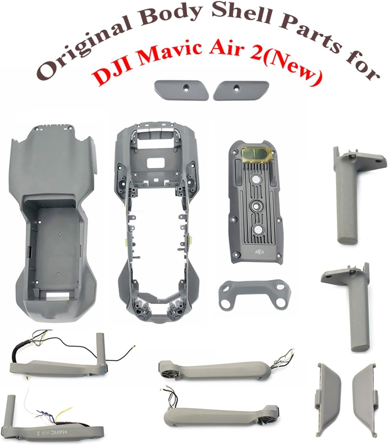 UpperMiddleBottom Shell Arm Shell & Cover Front LeftRight Stand Arm Landing Gear for D-JI Mavic Air 2 Repir Parts (Color  3 in 1)
