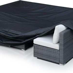 NICESOUL Juego de sofá al aire libre cubierta impermeable muebles conjunto cubiertas PU revestimiento con ventilación de aire cremalleras ajustables NICESOUL Juego de sofá al aire libre cubierta impermeable muebles conjunto cubiertas PU revestimiento con ventilación de aire cremalleras ajustables