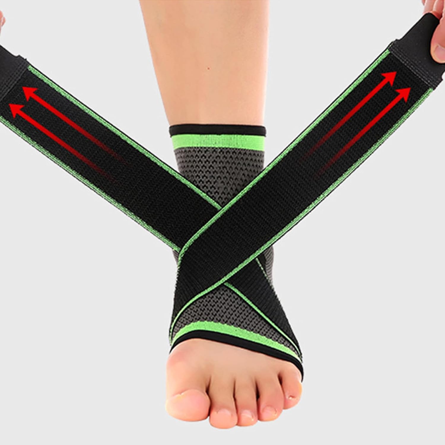 Tobilleras, tobilleras, soporte de tobillo, soporte de tobillo de compresión ajustable, para hombres y mujeres, tejido tridimensional de compresión