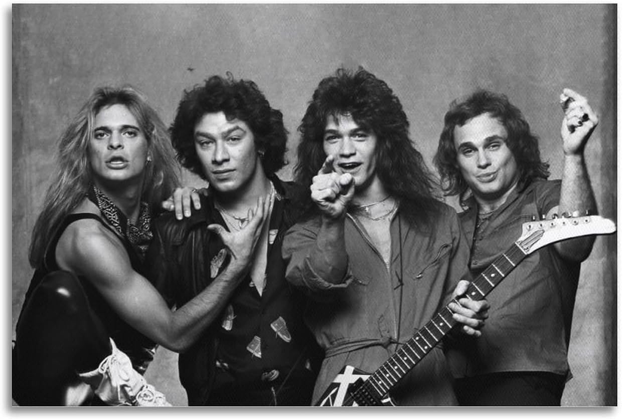 CHYCYGDH Van Halen – Póster original de Van Halen de 1980, póster de música vintage, póster de rock, decoración artística, pintura estética, arte de